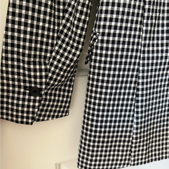 Zara EUC Black and White Checkered Blazer | US 04 - Picture 6 of 11